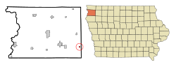 Location of Granville, Iowa