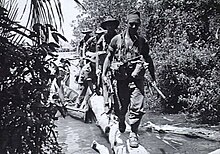 Soldiers during a jungle patrol