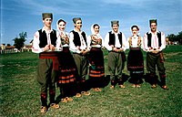 Youths in traditional costumes of Šumadija