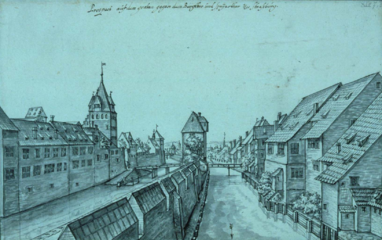 Vue des faux-remparts vers 1650 (Jean-Jacques Arhardt)