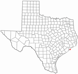 Galvestons läge i Texas.