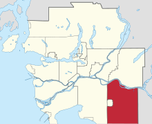 Location of Langley Township in Metro Vancouver