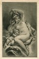 Anonymous (France) after François Boucher, "Venus and Cupid on a Dolphin", 19th century, lithograph