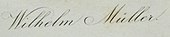 signature de Wilhelm Müller