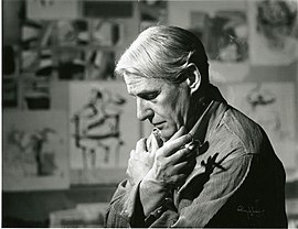 דה קונינג בסטודיו שלו ב-1961
