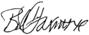 Cursive signature in ink