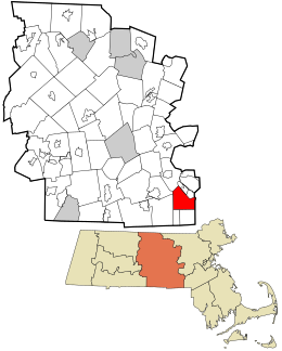 Location in Worcester County and the state of Massachusetts.