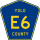 County Road E6 marker