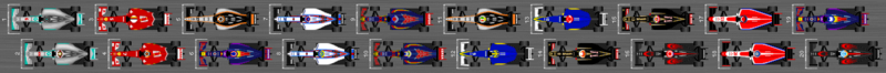 Schéma de la grille de départ du Grand Prix du Brésil 2015