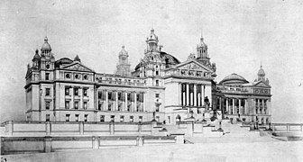 2nd place design for the Minnesota State Capitol by George R. Mann