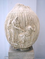 Funerary oinochoe, with "farewell" scene with a deceased woman, third quarter of the 4th century BC