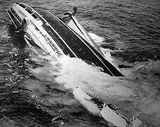 Image de l'Andrea Doria prise par Harry A. Trask, prix Pulitzer 1957.