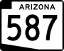 State Route 587 marker