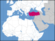 موقعیت کشور ترکیه