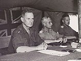 Presiding members of the war crimes trials in Labuan on 20 December 1945