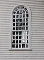 Pulpit window in the colonial meeting house in Brooklyn, Connecticut