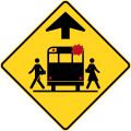 School bus stop ahead