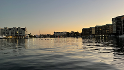 Cambridge Creek at sunset