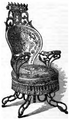 Centripetal Spring Armchair (1849) by Thomas E. Warren. Exhibited at the 1851 Crystal Palace Exposition in London.