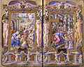 Minijature iz Časoslova Farnese s prikazom Poklonstva mudraca i Salomon s kraljicom od Sabe iz 1546. godine.