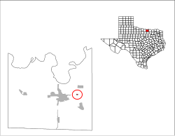 Location within Cooke County