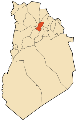 Localização da cidade dentro da província de El Bayadh