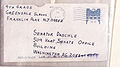 Image 14A letter sent to Senate Majority Leader Tom Daschle containing anthrax powder caused the deaths of two postal workers. (from History of New Jersey)