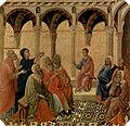 Duccio di Buoninsegna, Jesús entre los doctores, 1308. Museo dell'Opera del Duomo, Siena