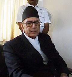 Girija Prasad Koirala as Acting Head of state of Nepal (2008)