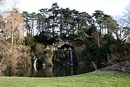 The Grand Cascade connects the two lakes in the Bois.