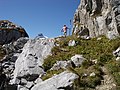 Gruobenpass (2232 m ü. M.), Übergang östlich der Sulzfluh