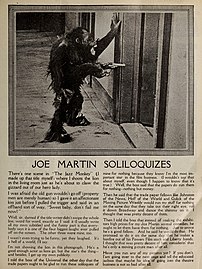 "Joe Martin Soliloquizes" advertisement