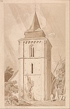 Tower of the Village Church of Saint Maclou, Normandy (1818), Yale Center for British Art