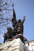 Statue of John of Capistrano in Budapest, Hungary
