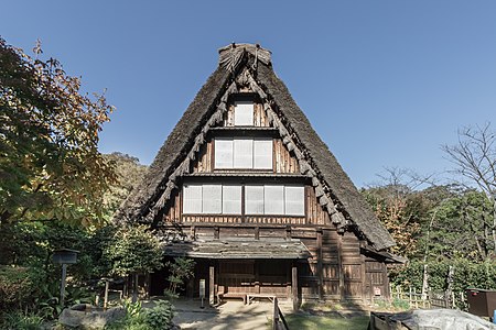 Shoji in a nōka (農家, farmhouse). The attics were probably once used for sericulture.