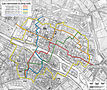 Plan du réseau de carrosses à cinq sols.