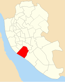 A map showing the ward boundaries of the 1953 St Michael's ward