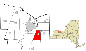 Location in Monroe County and the state of New York