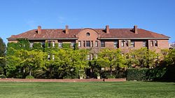 This is a photograph of the Newland Building at St. Mark's College, one of several private residential colleges at the university.