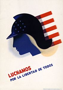 Poster di Edward McKnight-Kauffer per promuovere la solidarietà inter-Americana