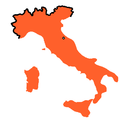 خريطة إيطاليا سنة 1870