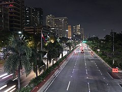 Roxas Boulevard southbound night view