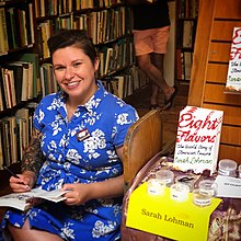 Sarah Lohman with copies of her book