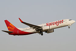 Boeing 737-800 der SpiceJet