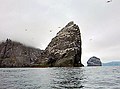 Stac an Àrmainn with Boreray to the left and Stac Lee beyond at right