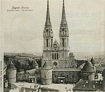 The Zagreb Cathedral renovated according to designs of Hermann Bollé, between 1902 and 1906