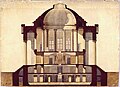 Boston Custom House showing transverse section plan