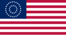 37-star US Medallion Centennial flag with stars in wheel pattern