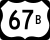 U.S. Highway 67B marker