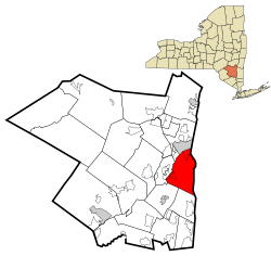 Location in Ulster County and the state of New York.